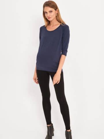 MEDSLEEVE TOP ROUND NECK NAVY BLUE for wholesale by Cool Mama