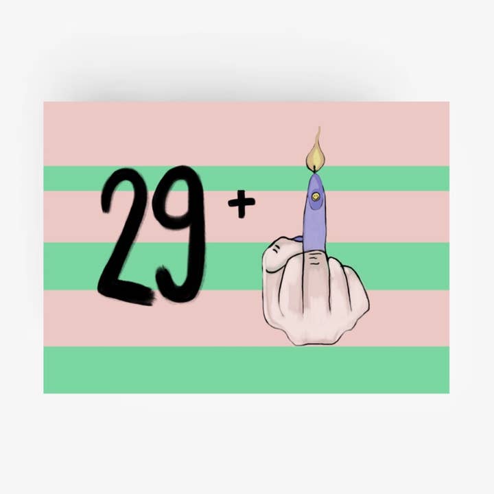 Postkarte * Happy Birthday 29 plus* für den Großhandel von Ute Arnold / Hej.Ibiza