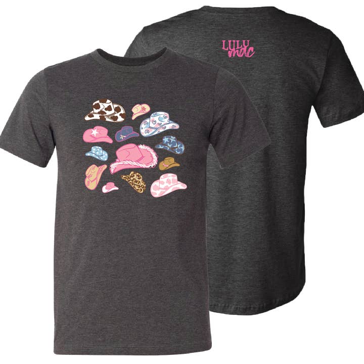 Lulu Mac-124 Cowgirl Hats-SS Dark Gray Heather for wholesale by Girlie Girl Originals