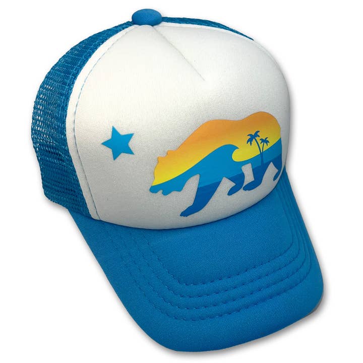 Gorra Trucker Aqua Sol Baby California Bear para venta al por mayor de Sol Baby