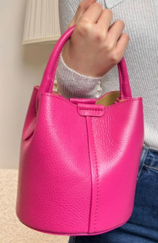 JIJOU CAPRI - Venta al por mayor Bolso con asas - Mujer - Bolso pequeño tipo cubo de cuero italiano ME889 JIJOU CAPRI1