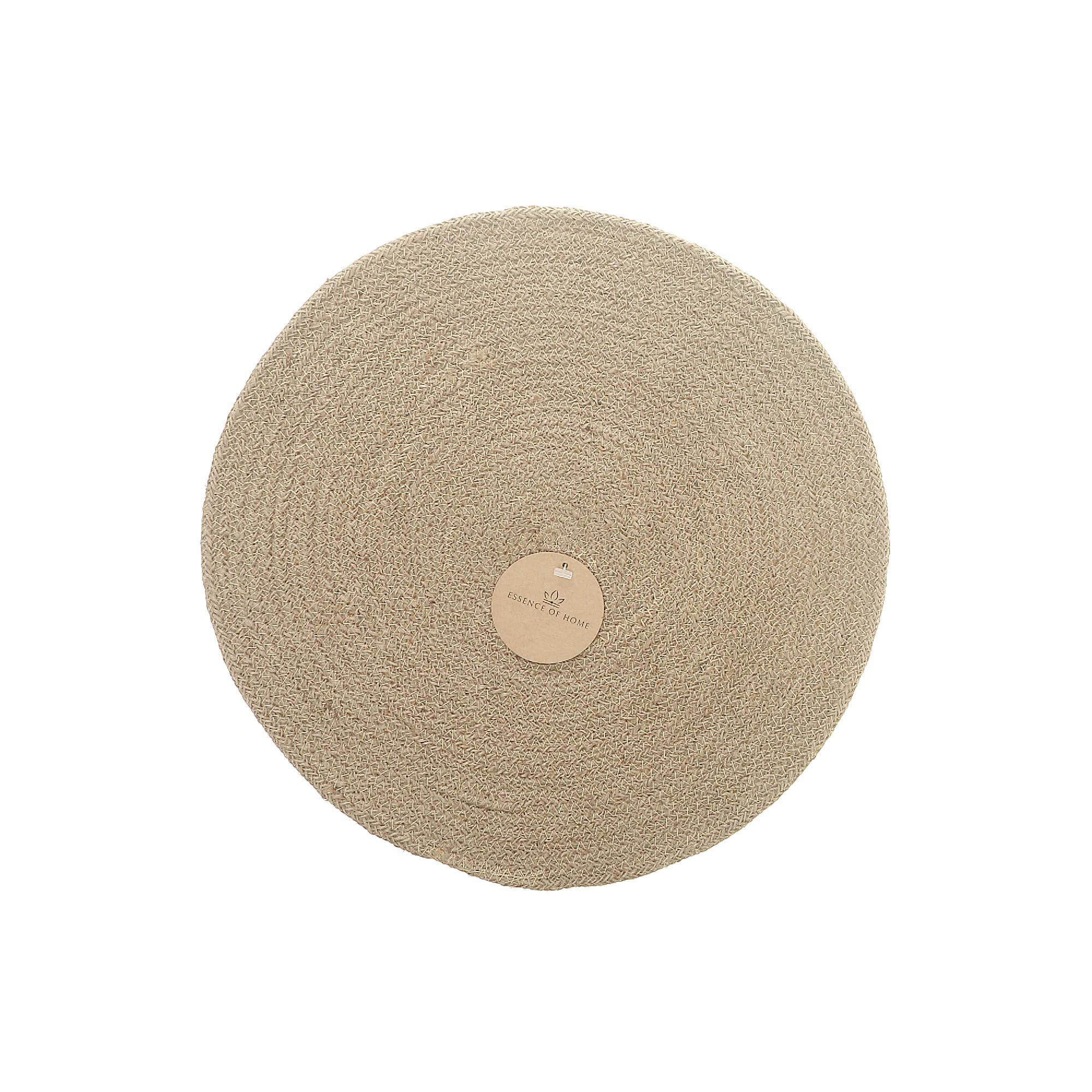 Brown Jute Braided Round Plain Placemat for wholesale on Faire