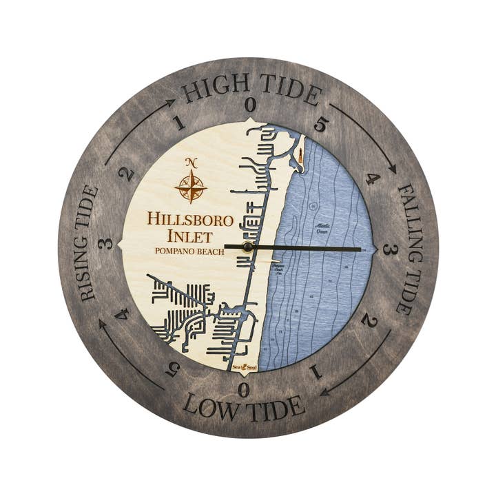 Sea & Soul Nautical Chart Art - Wholesale Wall Clock - Florida East Coast Nautical Chart Tide Clock-Many Locations79