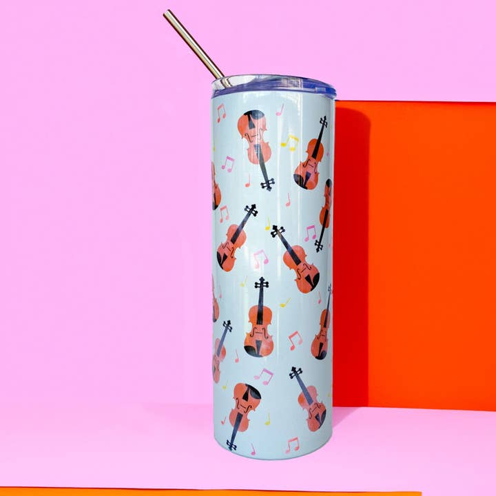 Violin Tumbler 20oz for wholesale by Hale Yeah Design Co.