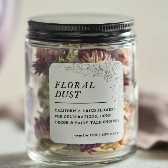 Right Side Hand – Großhandel Getrocknete/gepresste Blumen – Konfetti für getrocknete Blumen mit Blumenstaub