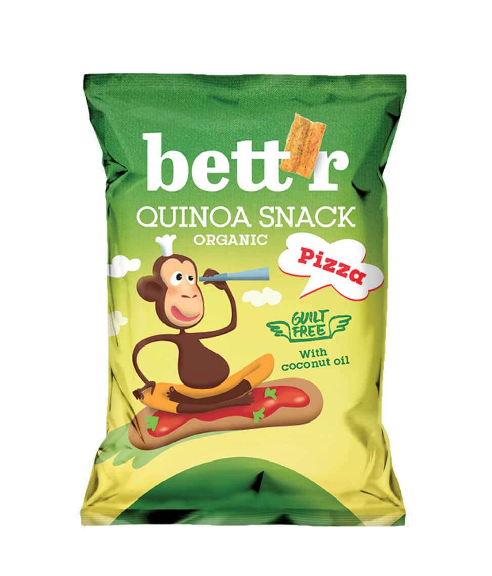 Smart Organic - Vendita all'ingrosso Snack soffiati - Snack alla quinoa Pizza, Bio, Bett'r, 50g