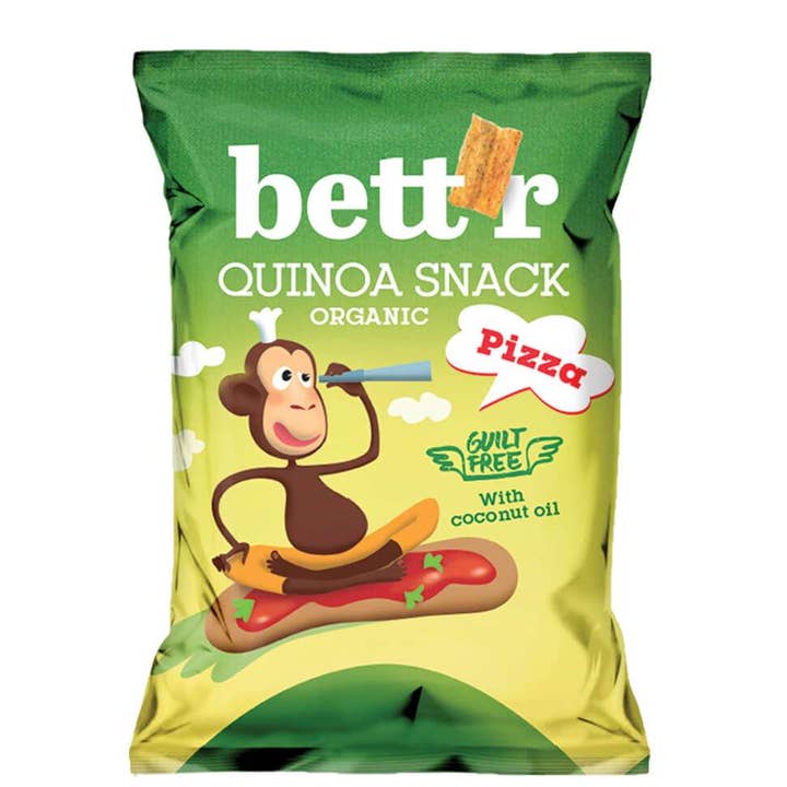 Smart Organic - Vendita all'ingrosso Snack soffiati - Snack alla quinoa Pizza, Bio, Bett'r, 50g0