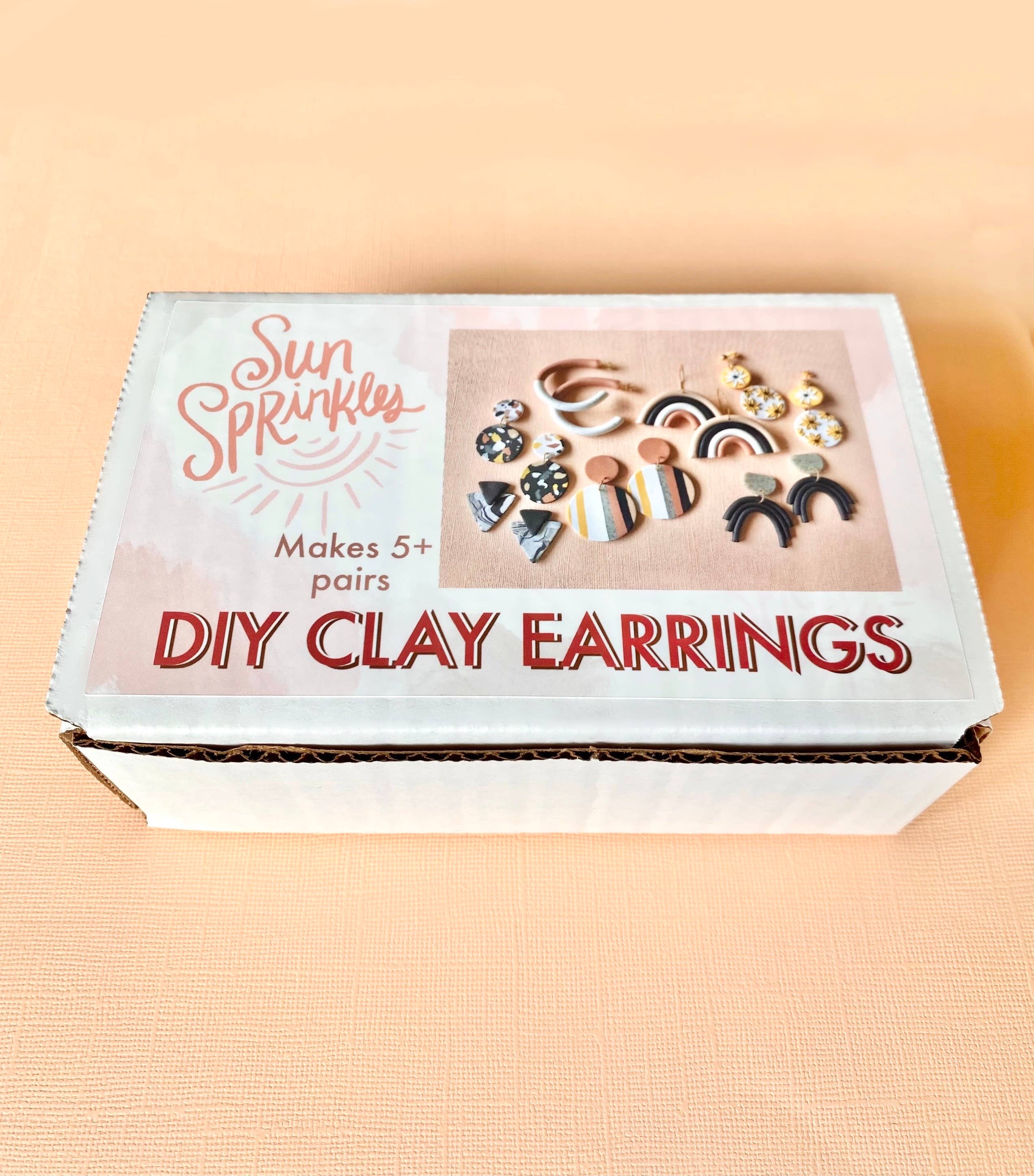 Beginners DIY Clay Earrings Kit/ Sun Sprinkles NEUTRAL Version