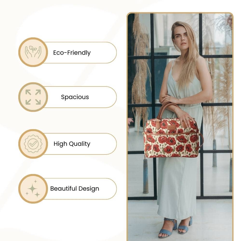 SignareArt - Wholesale Laptop Bag - Women's - CPU-POP | Poppy Computer Laptop Bag Case 15.6"4