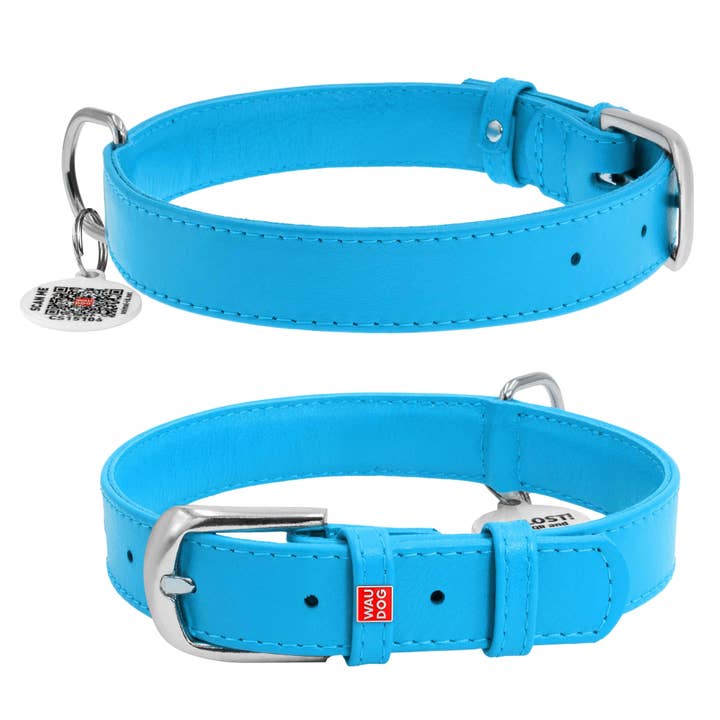 Collier en cuir glamour avec fermoir en métal pour la vente par WAUDOG