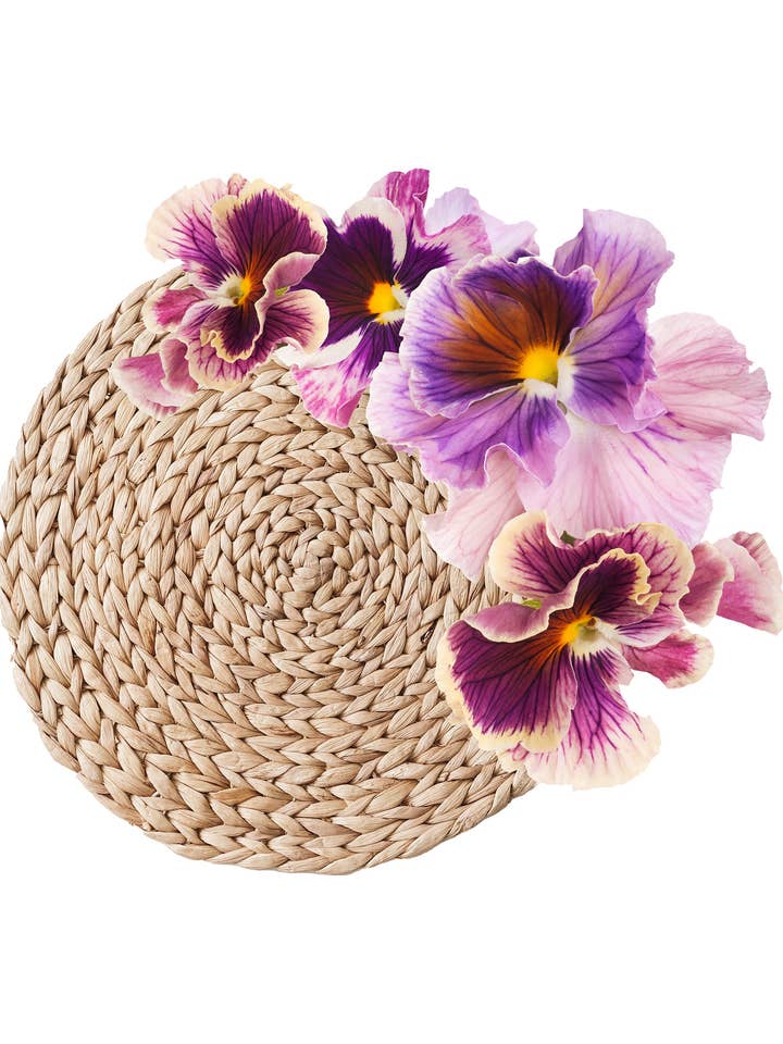 Pansy Spill-Proof Placemats Set of 6 for wholesale by Sobre Meza
