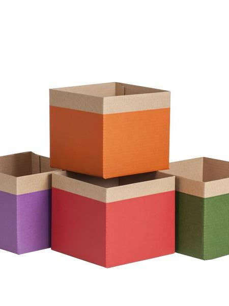 Boîte cadeau mini 'Enviro' avec bord supérieur Kraft (13 x 13 x 11 cm) pour la vente par tshirt unlimited