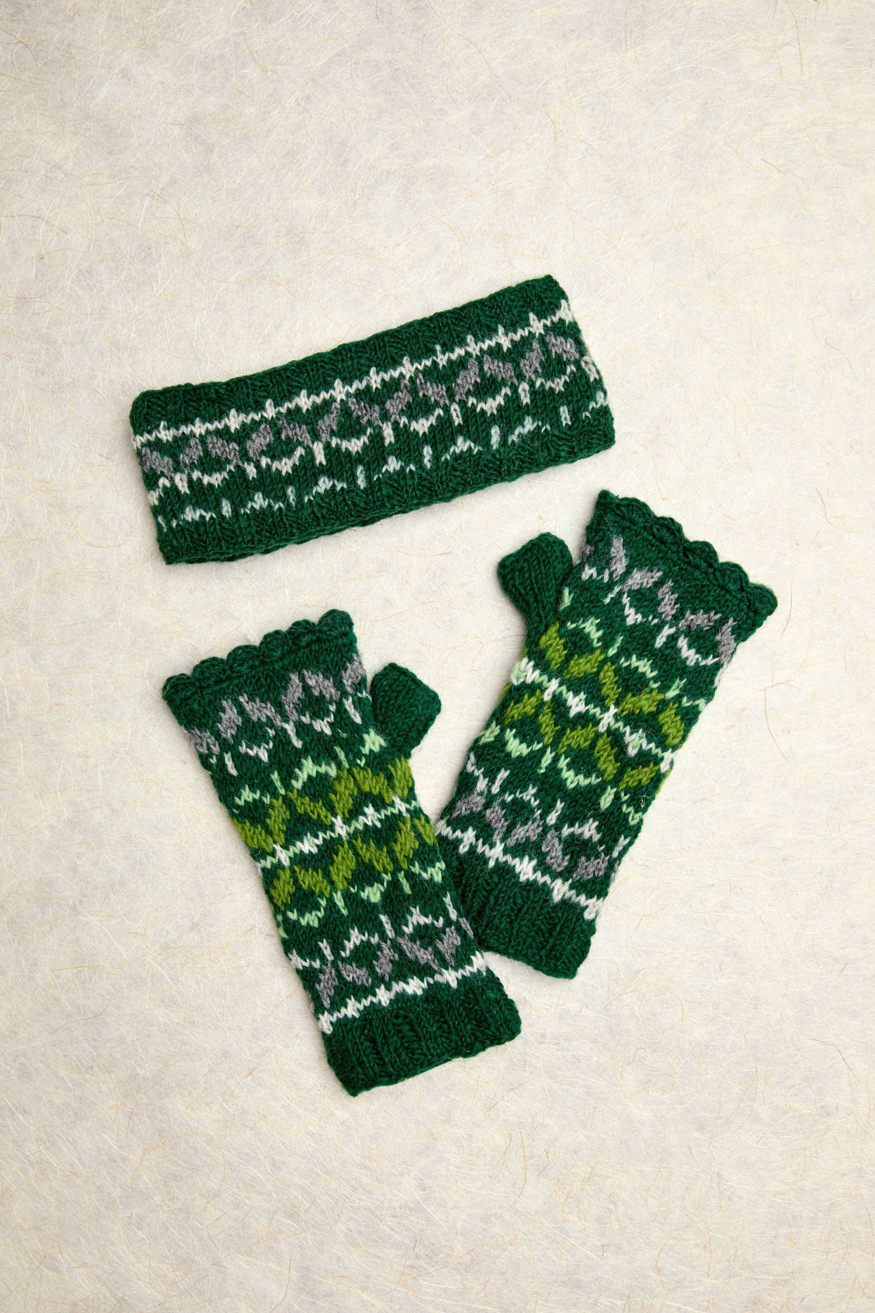 By Many Hands - Wholesale Gloves - Women's - Freya Evergreen Knit Handwarmers3