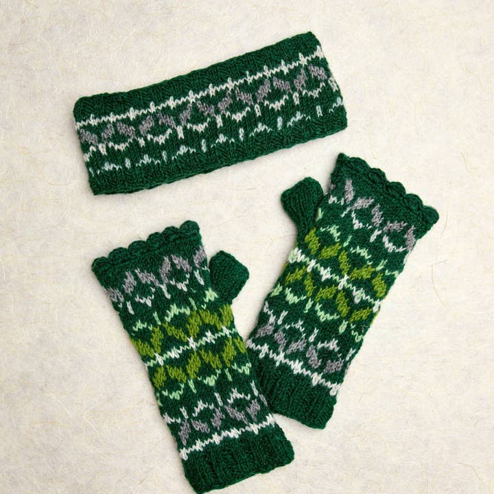 By Many Hands - Wholesale Fashion Headband - Women's - Freya Evergreen Knit Headband3