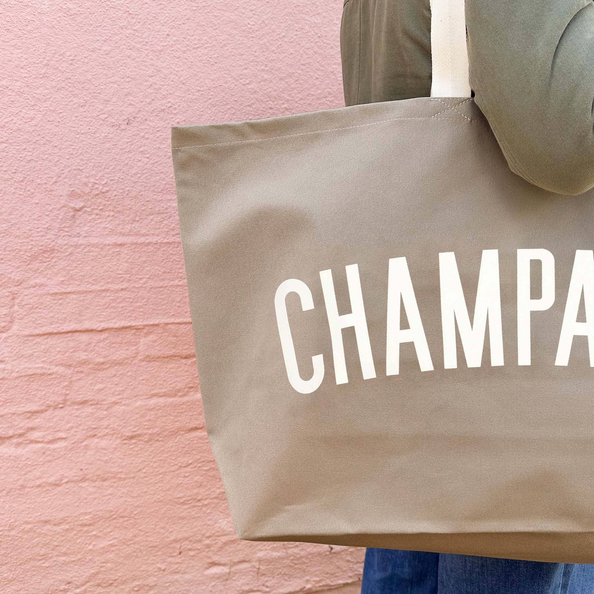 Alphabet Bags – wholesale Tote bag – Unisex – Champagne - Stone REALLY Big Bag3
