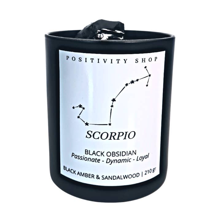 Scorpio Soy Wax Constellation Candle | Obsidian for wholesale by Positivity Shop