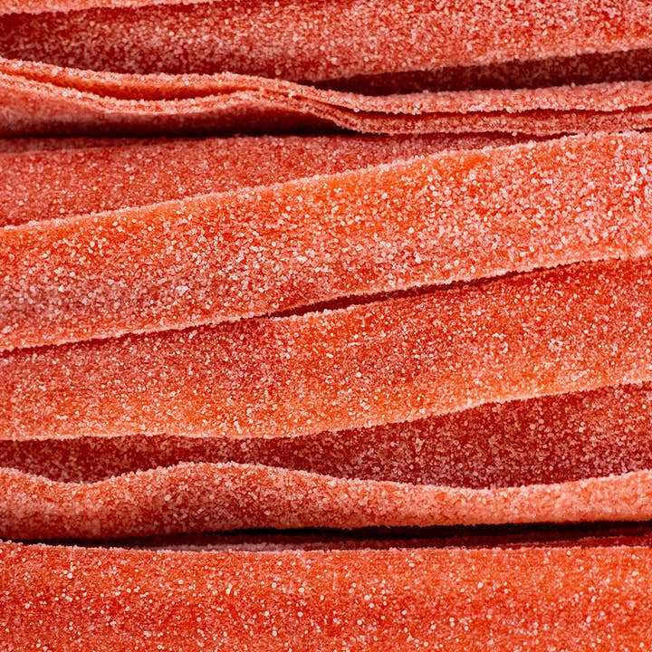 Vidal US Unwrapped Sour Strawberry Belts 2.9lbs for wholesale by Sweetish- Swedish Candy Wholesale