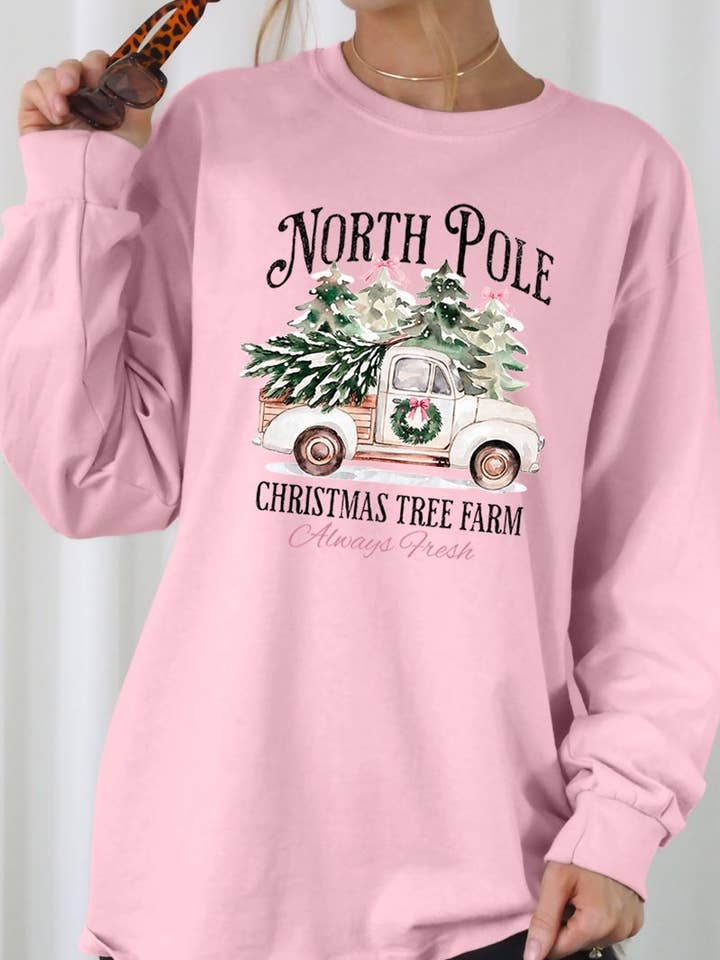 Langærmet T-shirt med julemotiv fra Nordpolen for engroshandel hos COLORBEAR