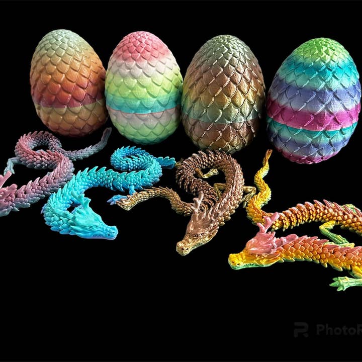 3D in Paradise - Wholesale Fidget Toy - Kids - Articulated Dragon with Egg1