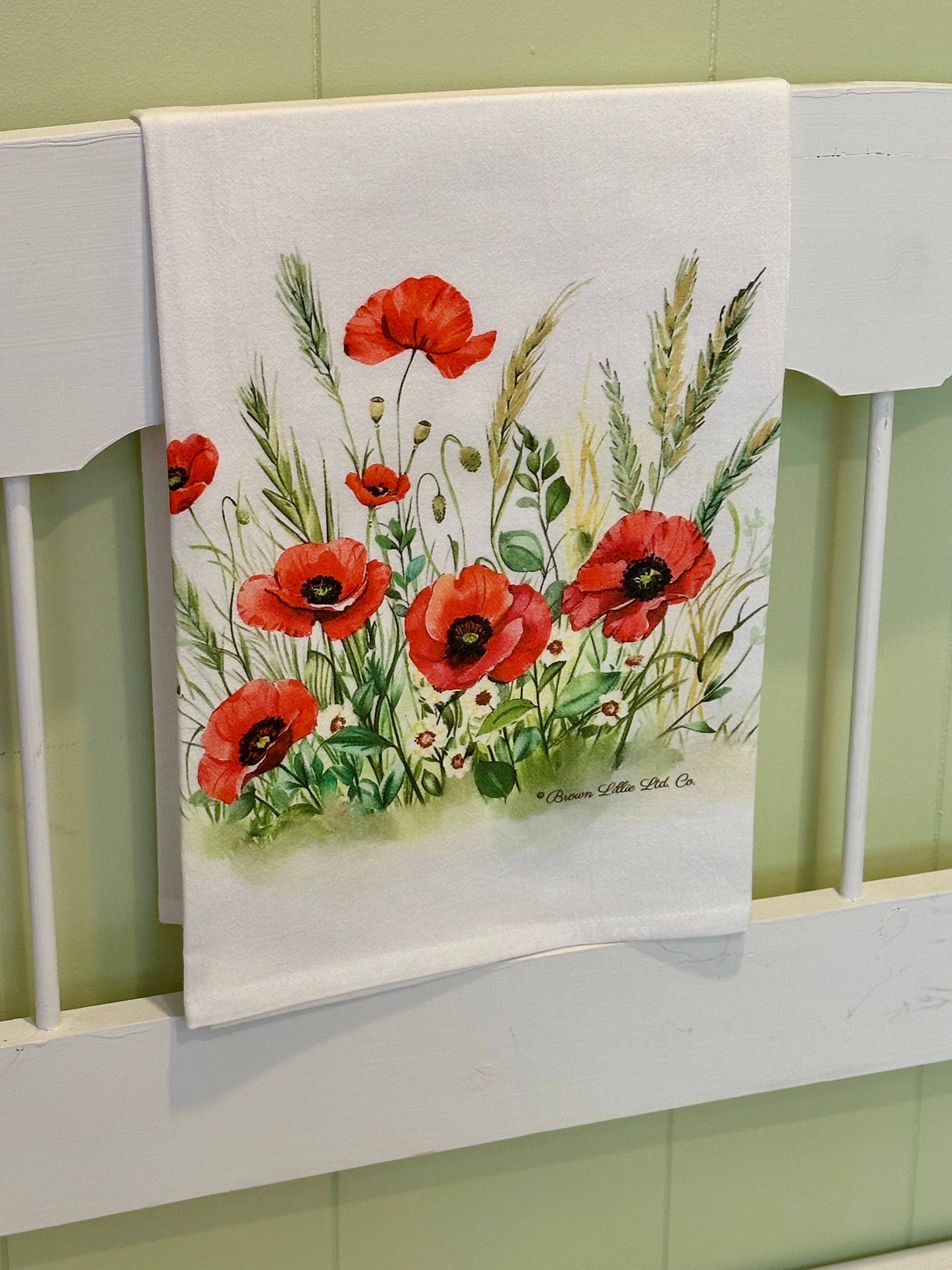 Brown Lillie – Großhandel Geschirrtücher – Rote Mohnblumen 28" Bestes Geschirrtuch | 100% Ringspun-Baumwolle7