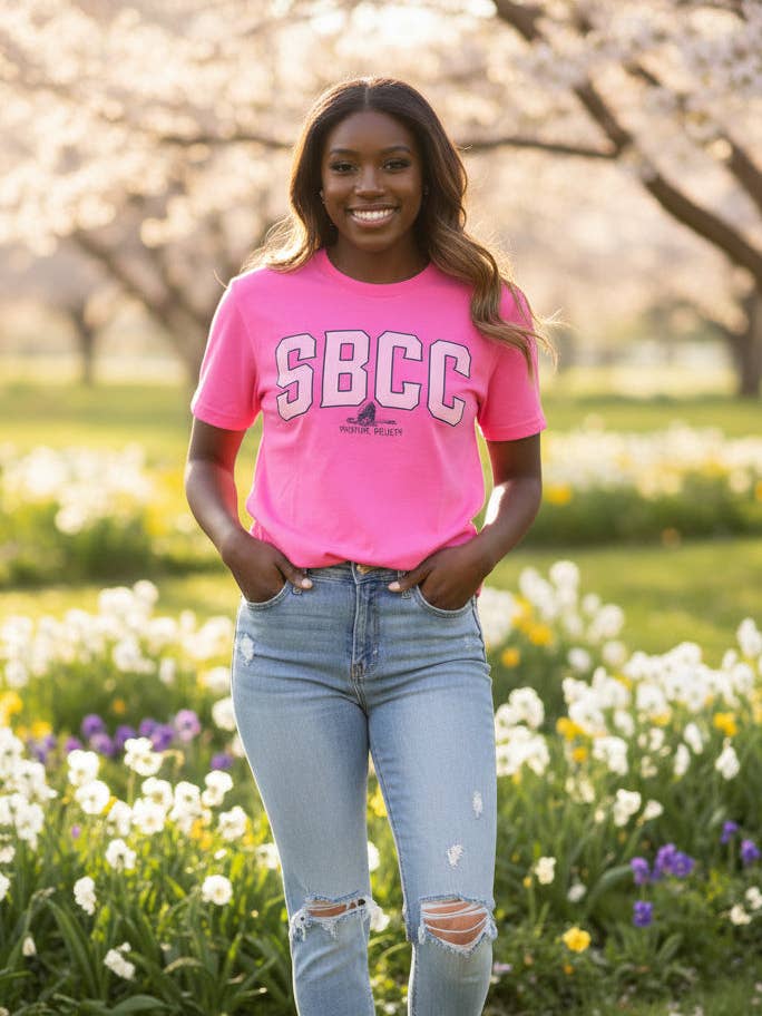Full Front SBCC Pink Logo for wholesale by Speckle Bellies Clothing Company