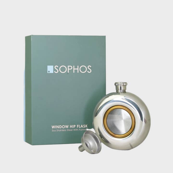 5oz Hip Flask with Window for wholesale by Sophos