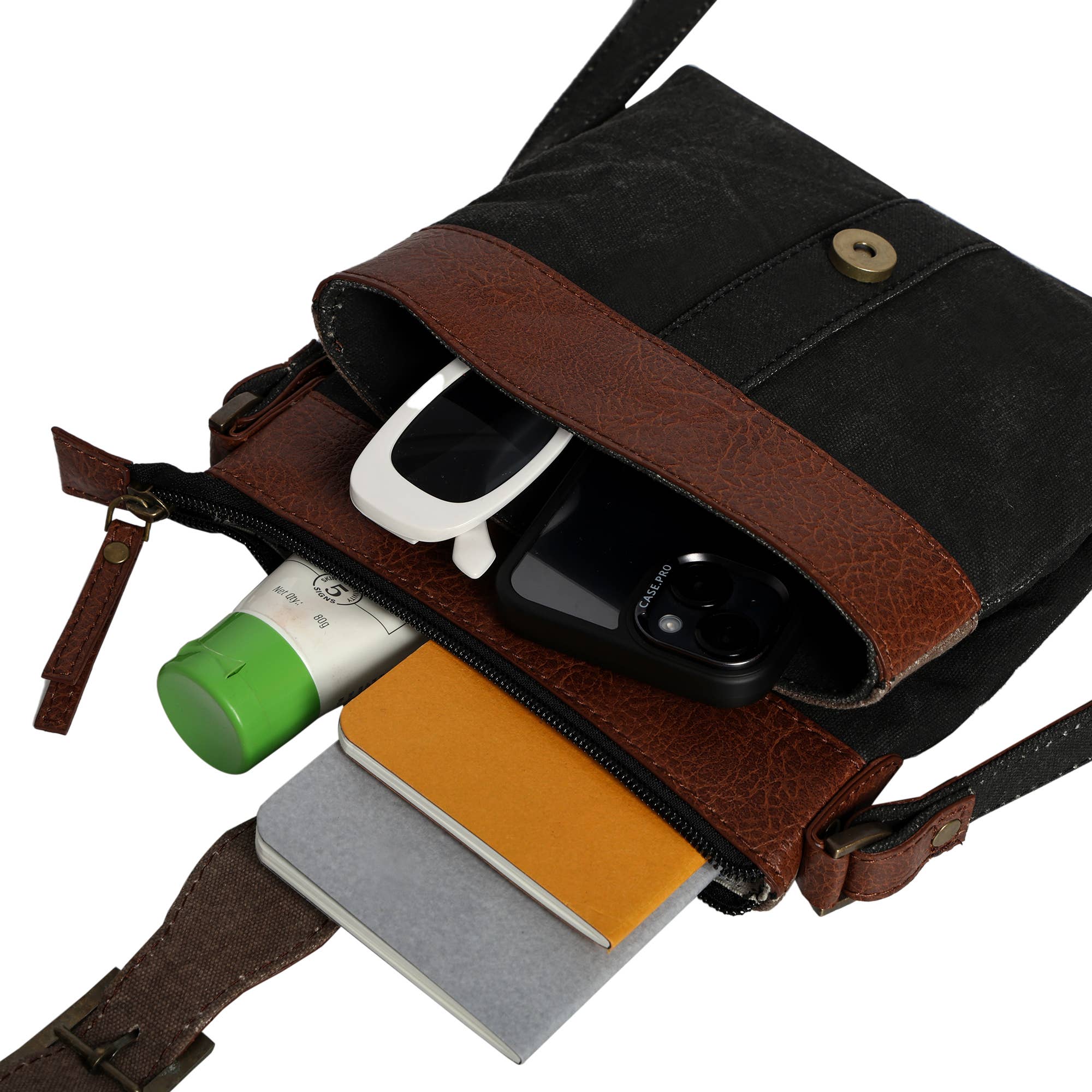 Mona B. - Wholesale Crossbody Bag - Women's - INTERMIX  CROSSBODY- BLACK, M-18091