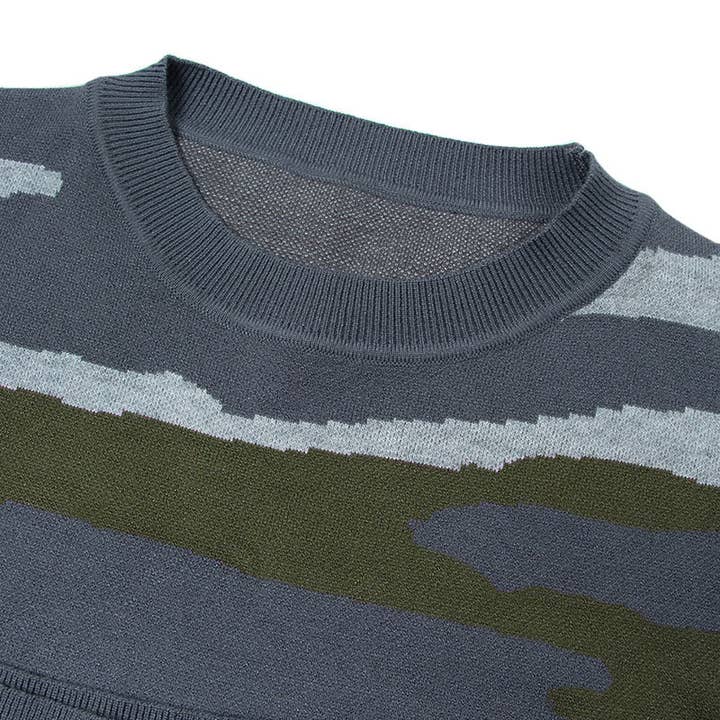 Lily Clothing - Wholesale Knit Sweater - Women's - CAMOUFLAGE LEOPARD PRINT CREW NECK JUMPER4