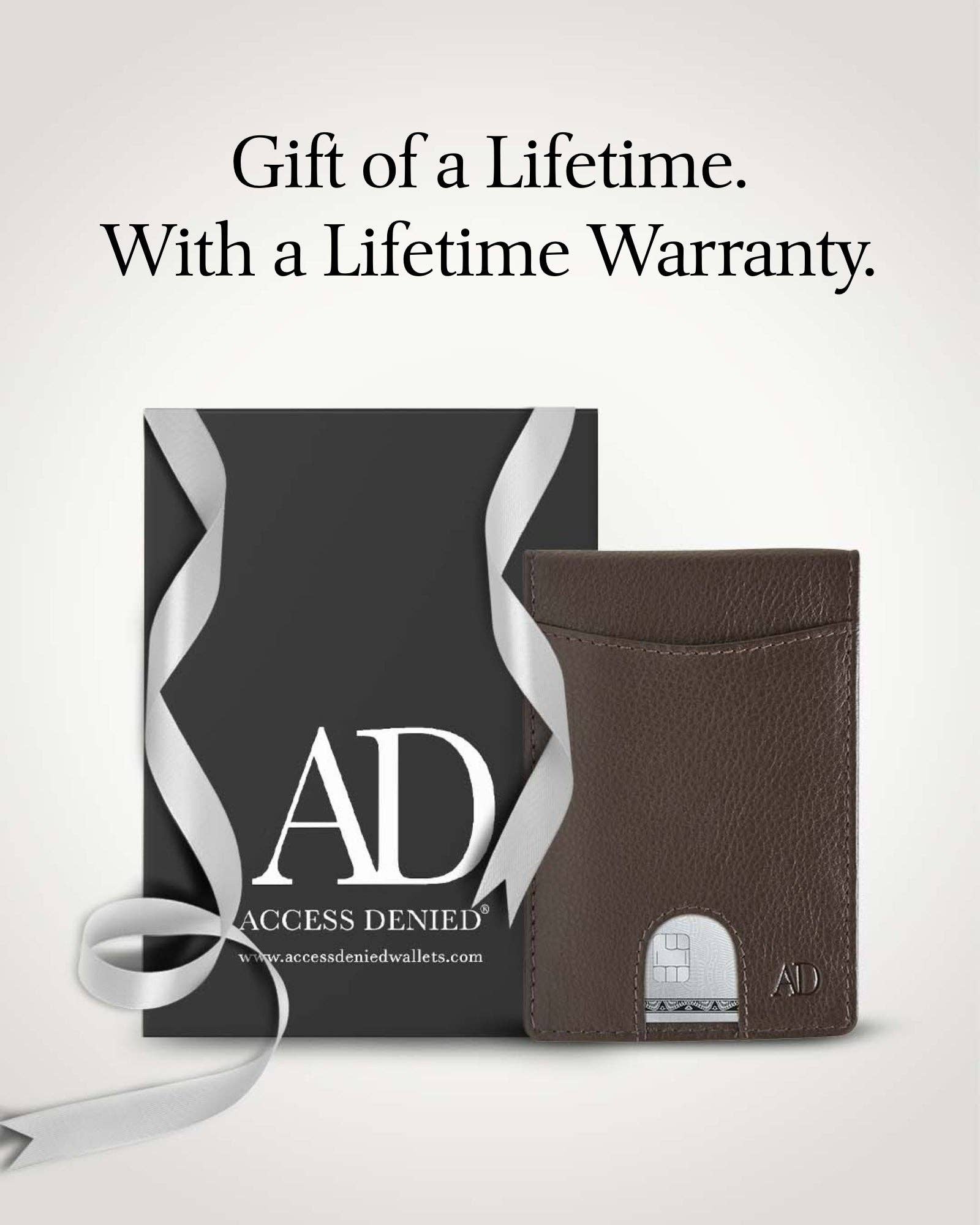 Access Denied Accessories - Wholesale Wallet - Men’s - Real Leather Wallets For Men Money Clip Bifold Wallet RFID30