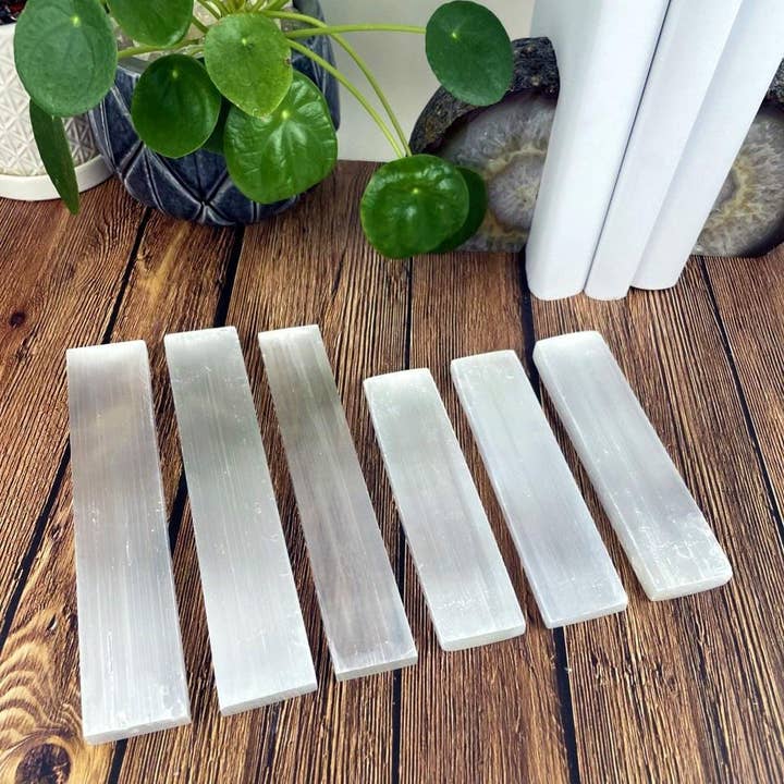 Rock Paradise - Wholesale Spiritual stone/crystal - Selenite Crystal Bars - Long Polished Gypsum Rod - Metaphysical - Charging Station7