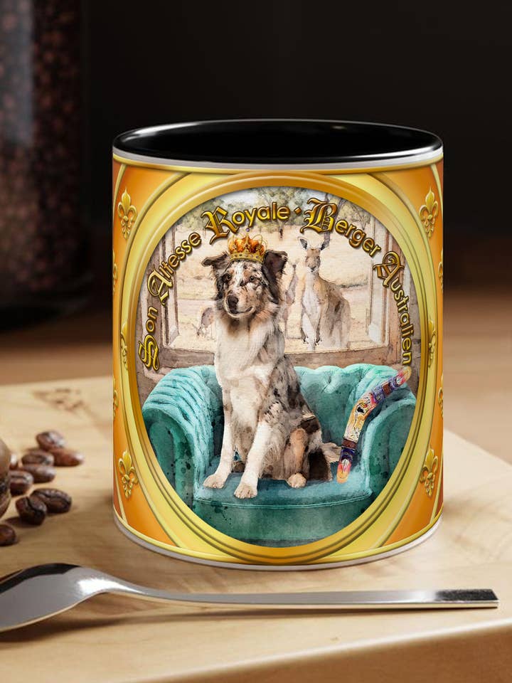 MUG Hund - AUSTRALISCHER SCHÄFERHUND - Kollek. "Seine Königliche Hoheit" für den Großhandel von Miss Iz