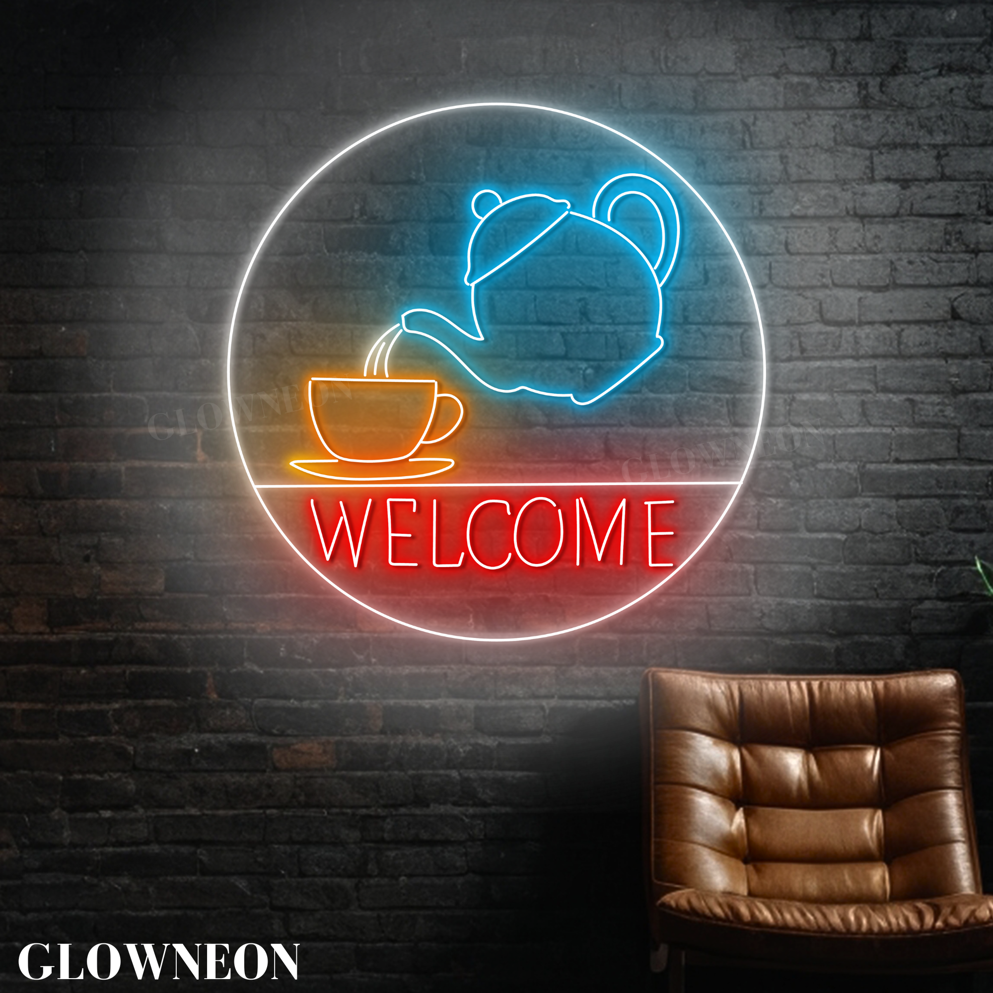 Glow Neon - Wholesale Neon Sign - Welcome Tea Shop Wall Neon Sign, Coffee Tea Room Wall Art1