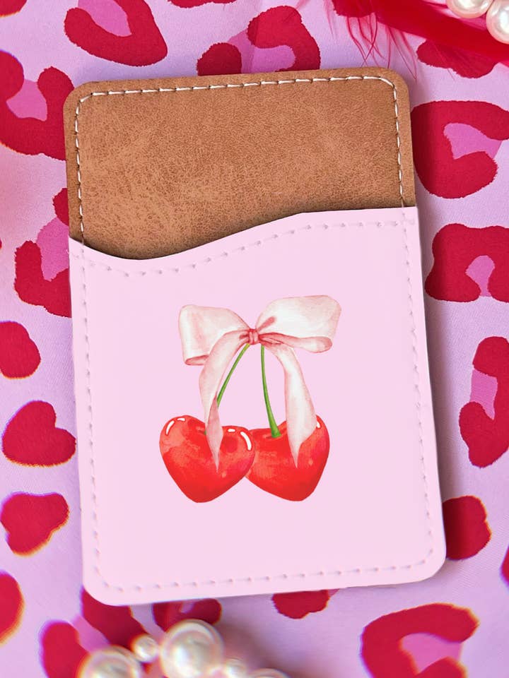 Porte-cartes téléphoniques Coquette Cherries pour la vente par Cosmic lovely