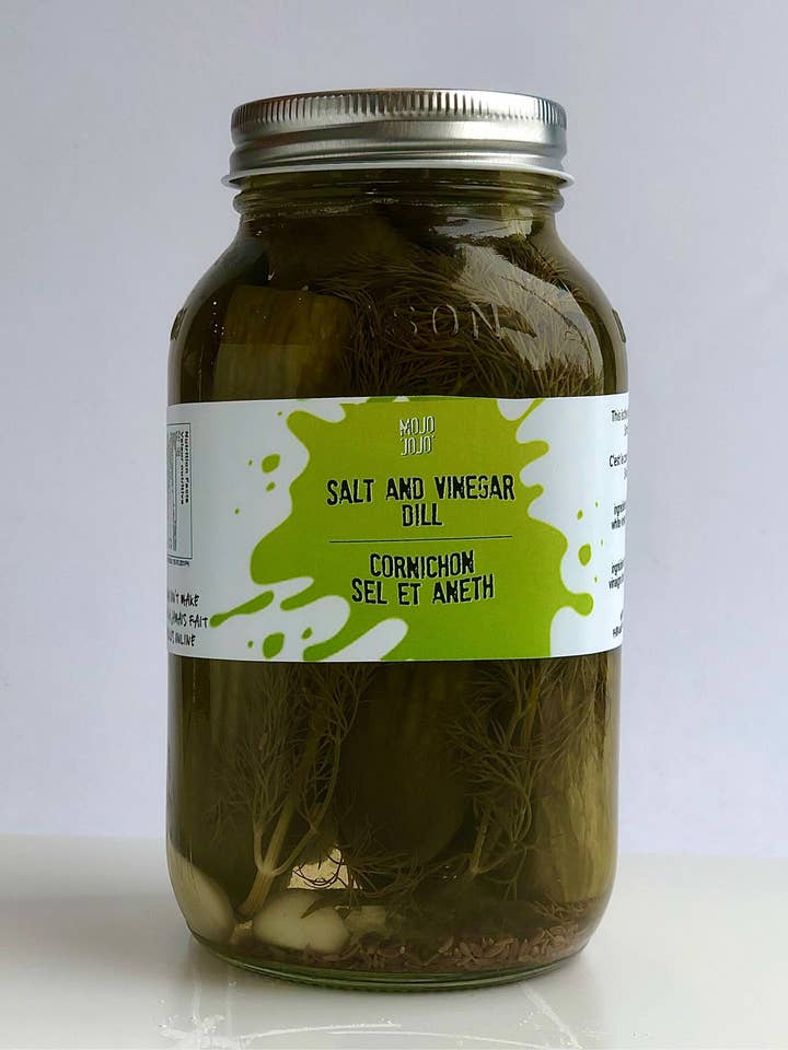 Salt Dill Pickles - Classic Flavor with a Garlic Twist for wholesale by Mojo Jojo Pickles and Preserves
