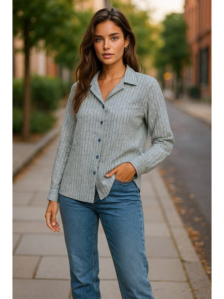 A Woman we Love - Wholesale Button Down Shirt - Women's - Pack of 20 Spring-Summer Blouses – Ultra-Lightweight Fabric 4