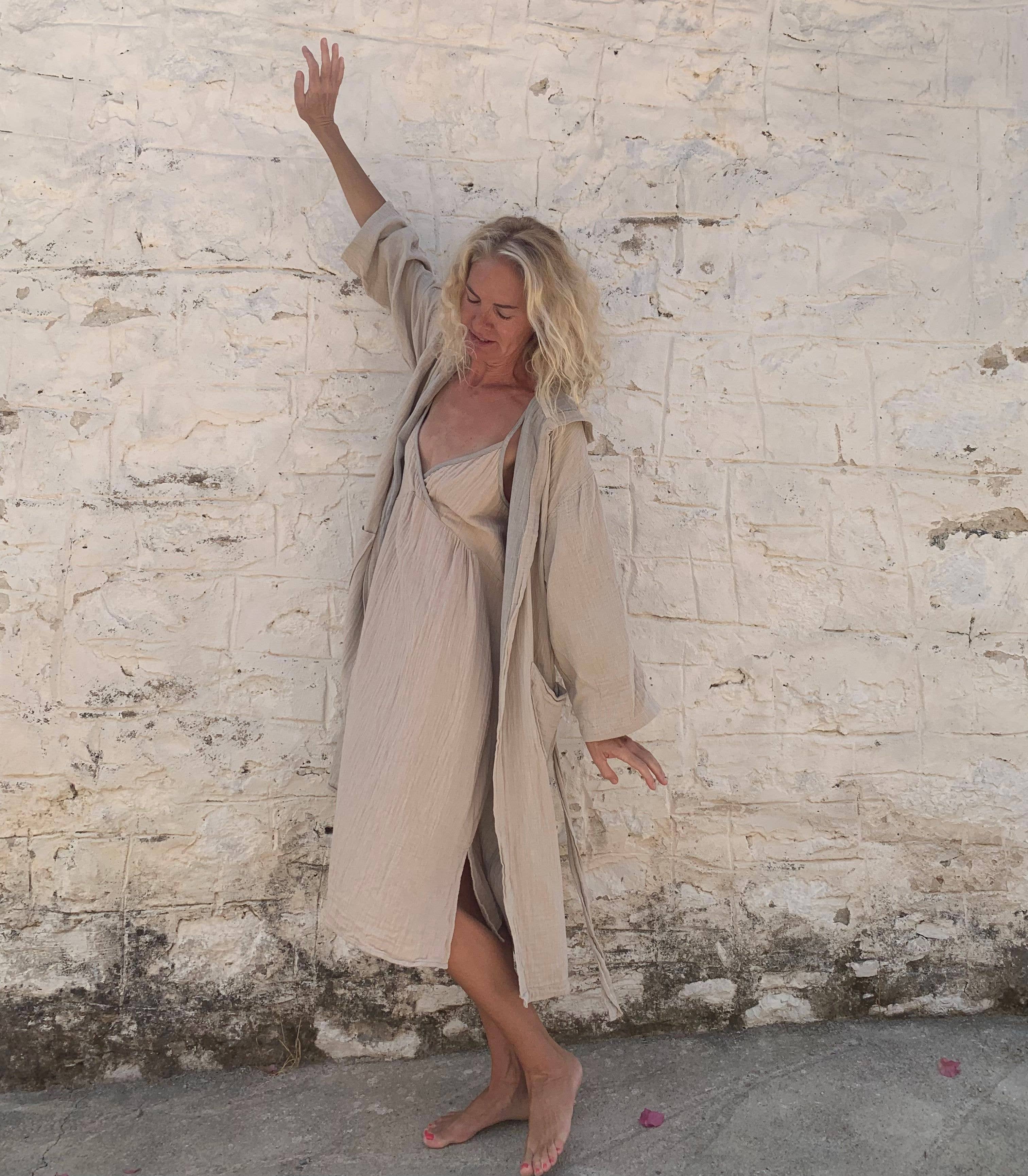 loom.ist – Robe - Mulher por atacado – Robe com Capuz de Musselina16