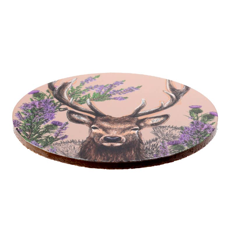 Puckator Ltd – wholesale Coasters – Wild Stag Set of 4 Cork Coasters2