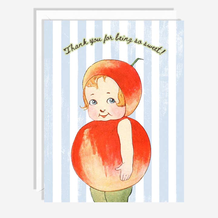 Sweet Apple | Cute | Thank You Card for wholesale by Crumb La Dote