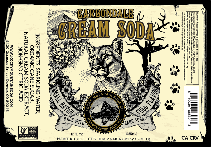 Rocky Mountain Soda - Wholesale Soda/Carbonated Drink - Carbondale Cream Soda Pop (BOTTLES ONLY)3