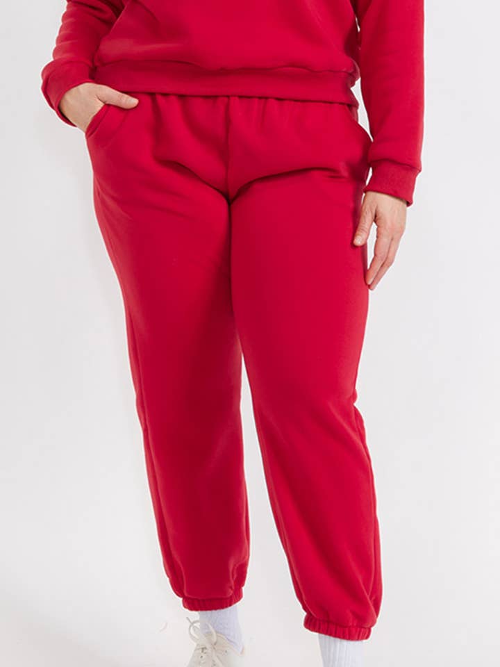 CAPELLA APPAREL - Wholesale Athletic Sweatpants/Joggers - Women's - Plus Size Poly Fleece Elastic Waist Joggers