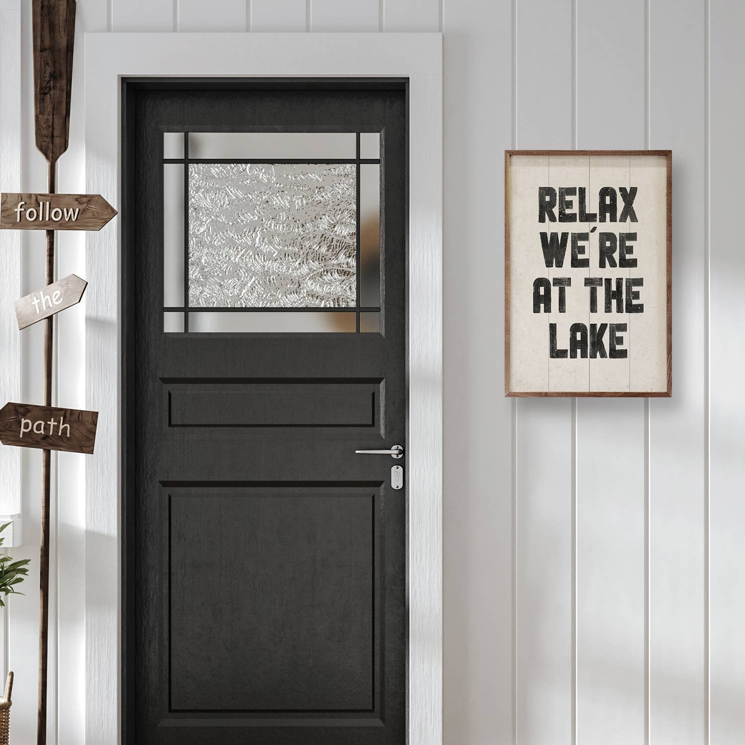 Kendrick Home - Wholesale Wood Wall Art - Relax We'Re At The Lake2