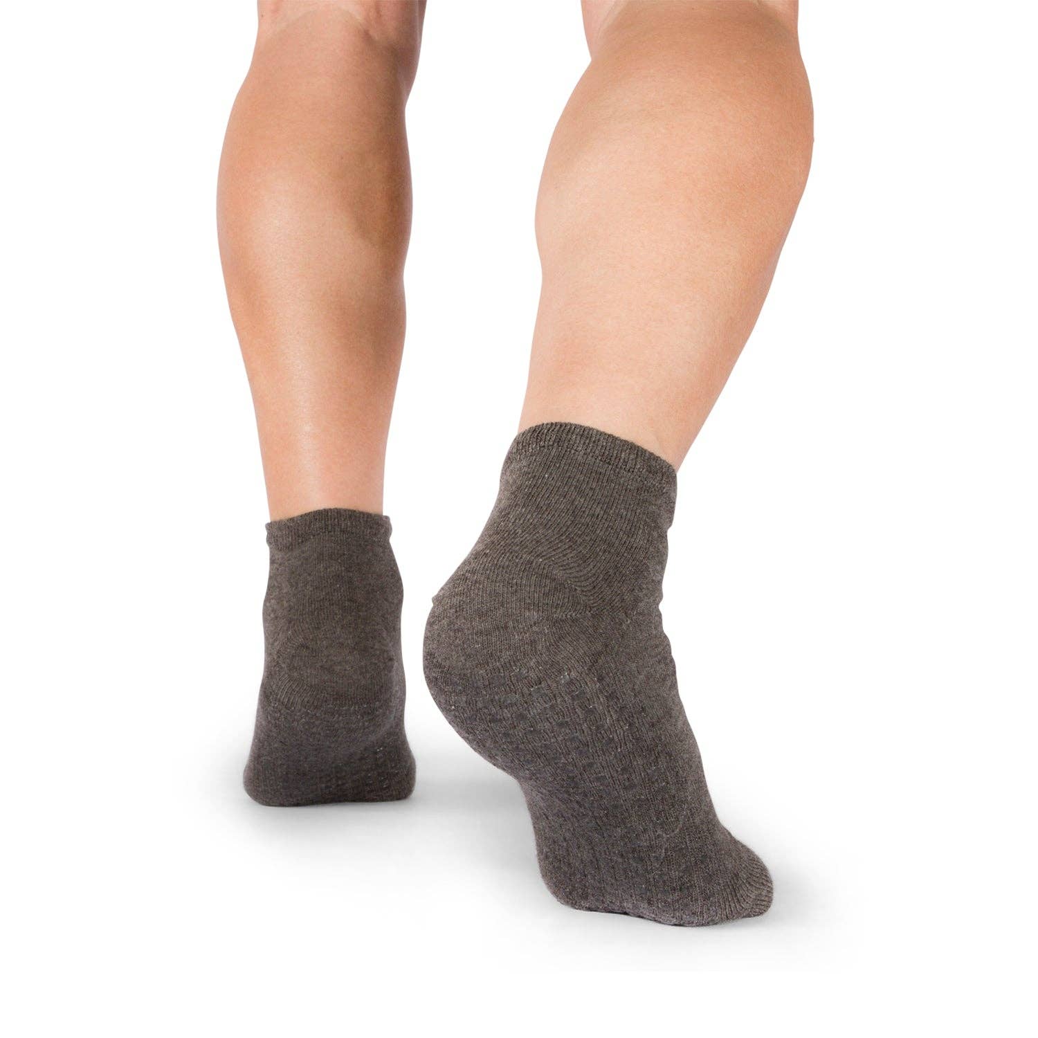 Tucketts - Wholesale Socks - Women's - Anklet - Charcoal Heather - Men/Women L - Grip Socks1