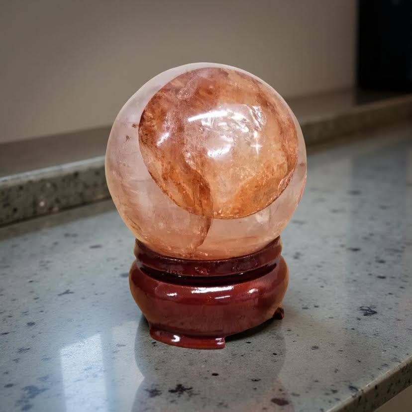 Crystal Deal· Wholesale - Wholesale Spiritual Stone/Crystal - Hematoid (Fire Quartz) Sphere 2