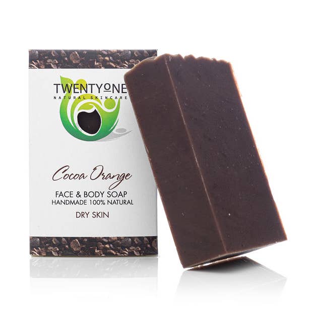 Sapone al Cacao e Arancia per la vendita all'ingrosso da parte di TWENTYONE natural soap & skincare Ltd