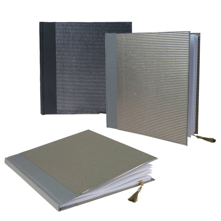 Gold book square with embossed and gold stripes, New York range for wholesale by Epigram
