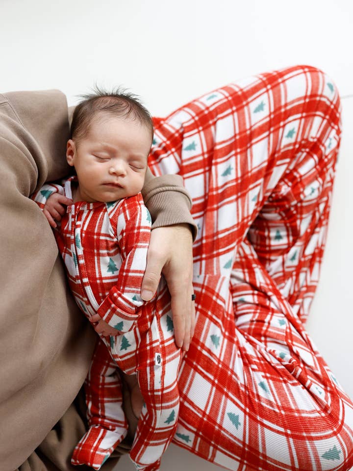 Belle & bros - Wholesale Jumpsuit - Baby - PLAID PINES | ZIP ROMPER0