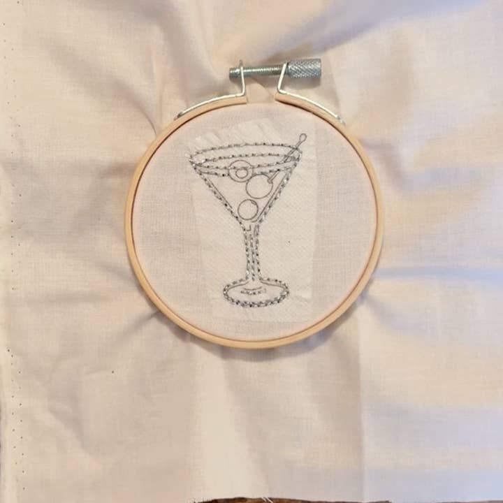 Chasing Threads - Wholesale Embroidery/Cross Stitch Supplies - Stick & Stitch Embroidery Kit - Cocktails2