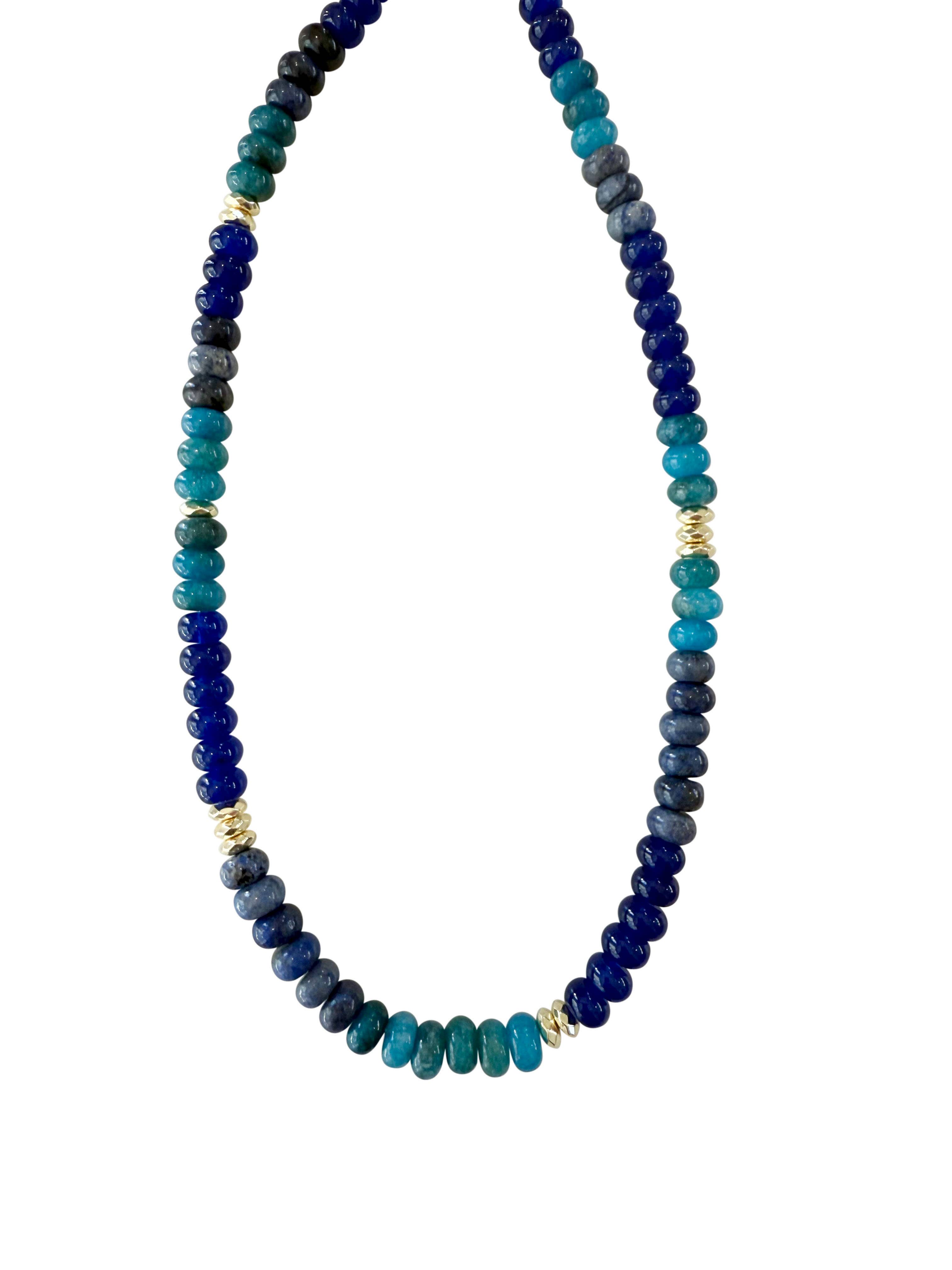 Gemelli - Vente Collier de perles - Collier en perles mélangées bleu foncé Kerry0