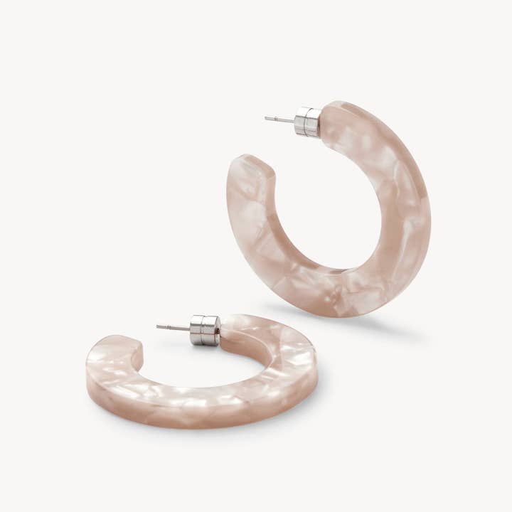 MACHETE - Wholesale Hoop Earrings - Kate Hoops in Peach Shell
