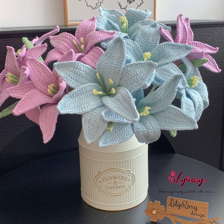 Lilyrosy(Duty free) - Wholesale Artificial Flowers - Lilyrosy Crochet Lily Flower, Handmade Gifts11